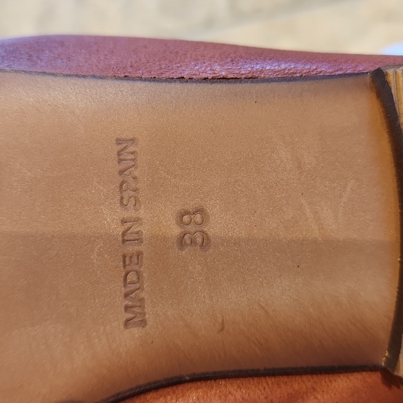 Free People Reese Leather Flat Brown Size 38 NWT - Picture 5 of 7